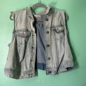 torrid jean vest with studded skull